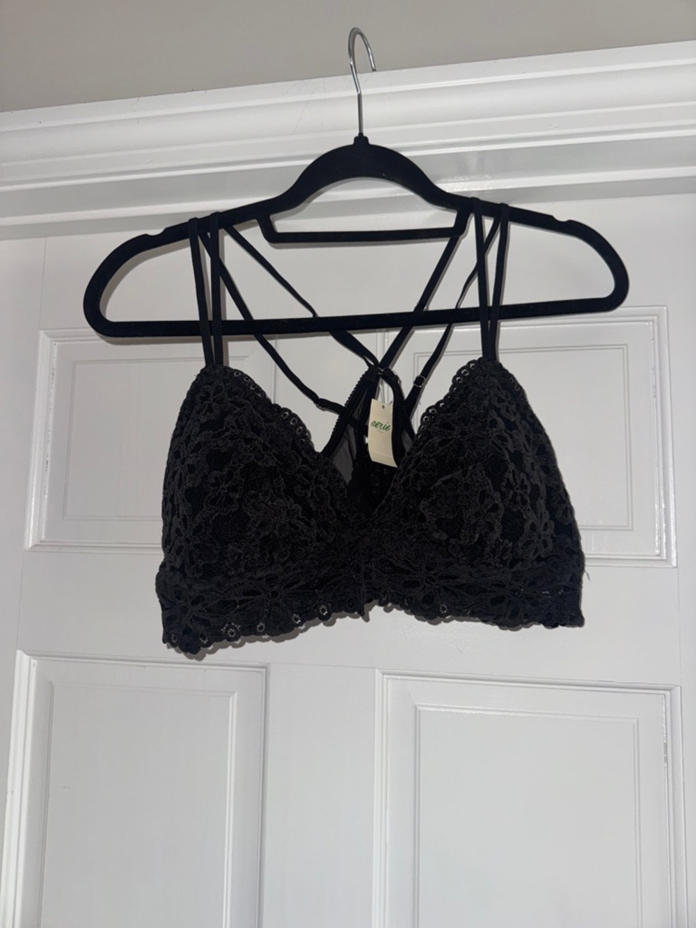 NWT Aerie Sexy Black Lace Padded Bralette